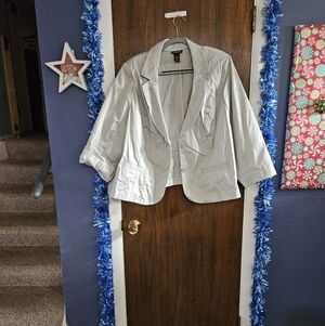 Lane Bryant Light Gray Blazer